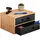Relaxdays Schreibtisch Organizer 15x25x20 cm Natur/schwarz 2 St.