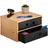Relaxdays Schreibtisch Organizer 15x25x20 cm Natur/schwarz 2 St.
