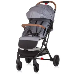 Chipolino Kinderwagen Fantasy klappbar 5-Punkt-Gurt Fußabdeckung Hinterradbremse grau