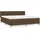 vidaXL Boxspringbett mit Matratze Dunkelbraun 180x200 cm Stoff