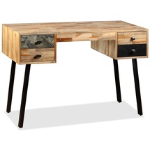 vidaXL Schreibtisch Wiederverwertetes Teak Massivholz 110 × 50 × 76 cm