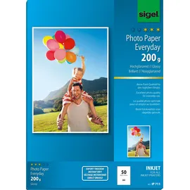 Sigel Fotopapier IP711 DIN A4 hochglänzend 200 g/m2, 50 Blatt