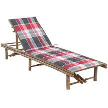 furnicato Sonnenliege 200 x 65 x 87 cm Braun