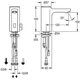 KWC AR Standbatterie, F5, elek., Mischer, 5l, für Netzteil