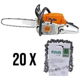 STIHL Benzin-Kettensäge Stihl MS 261 Motorsäge + 20 Profi C Sägeketten (37 cm) 325 1