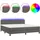 vidaXL Boxspringbett 200x200 cm dunkelgrau