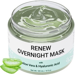 Renew Nacht Maske Gesicht, Gesichtsmaske beauty- mit Aloe Vera und Hyaluronsäure 120 ml