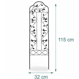 Relaxdays Rankgitter-Set 115 x 32 x 0,5 cm Schwarz