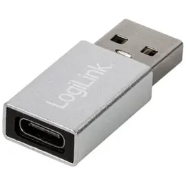 Logilink USB 3.2 Gen 1 (USB 3.0) Adapter USB-A Stecker zu USB-C Buchse Silber