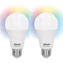 Alecto SMART-BULB10 DUO - Smarte WLAN LED-Lampe, 2er-Pack, weiß