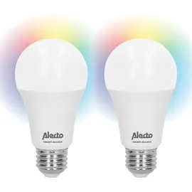 Alecto SMART-BULB10 DUO - Smarte WLAN LED-Lampe, 2er-Pack, weiß