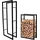 Estexo Kaminholzregal Metall 100 x 60 x 25 cm Schwarz