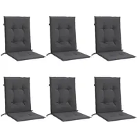 VidaXL Niedriglehner-Auflagen 6 Stk Melange Anthrazit 100x50x4cm Stoff