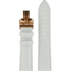 Tissot - Leder Tissot Tradition Lederband Weiss 20/18mm T600037717 - alligator-prägung,rind,weiß