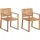 Beliani Sassari II Gartenstuhl 54 x 80 x 54 cm hellbraun 2 St.