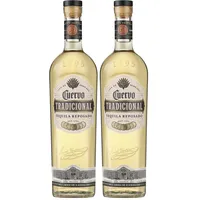 Jose Cuervo Tradicional Reposado Tequila Mexiko (1 x 0,7 l) – traditionell mexikanischer Tequila mit 38% Vol. aus blauer Weber Agave (Packung mit 2)