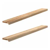 VidaXL Fensterbänke 2 Stk. Unbehandelt 140x15x2 cm Massivholz Eiche