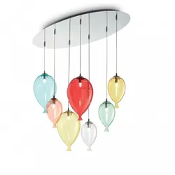 CLOWN SP7, mehrfarbige Aufhängung, Ideal Lux
