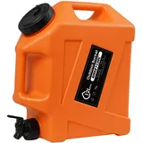 SISKEYCOOC 12L Tragbare Wasserkanister mit Hahn, BPA freie Wasserbehälter, Orange Wassertank, Wasserauslauf, Multifunktions-Wasserbehälter für Camping, Outdoor, Notfalltransport (Orange, 12L)