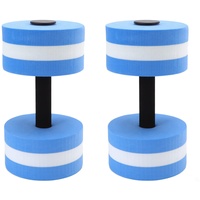 Wasserhanteln, Aqua-Übungsgeräte-Hantel-Set mit 2 Stück, Schwimmende Eva-Wasserhantel für Männer, Frauen, Kinder, Wassergymnastik(Blau)