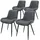 ML-Design Esszimmerstuhl Anthrazit PU-Kunstleder 4er Set