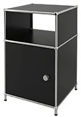 floordirekt Concept Epure Stahl Beistelltisch 400 x 400 x 650 mm Schwarz