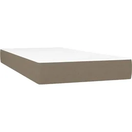 vidaXL Boxspringbett mit Matratze & LED Taupe 80x200 cm Stoff