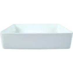 Aufsatzwaschbecken WELLTIME "QUADRO RE", nano weiß, B:56,7cm H:20,4cm T:41,7cm, Keramik, Waschtische, Nano Beschichtung