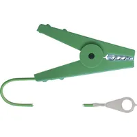 Kerbl Erdanschlkabel mit Klemme mit M8-Ösen, 100cm - Grün