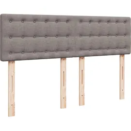 vidaXL Boxspringbett mit Matratze Taupe 140x200 cm Stoff