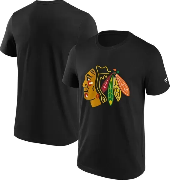 NHL Fanatics Branded Iconic Primary Color Logo Graphic T-Shirt – Herren | L Chicago Blackhawks