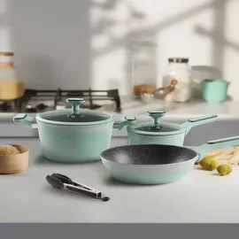 STONELINE Mint Topf-Set 11-tlg. Kochtopf + Pfanne