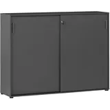 MÖBELPARTNER Schiebetürenschrank 1500, 701487 anthrazit 4 Fachböden 160,2 x 41,0 x 119,4 cm