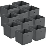 [en.casa] Faltbox 30 x 30 x 28 cm 10-tlg. dunkelgrau