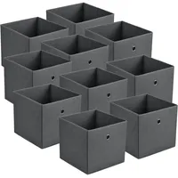 [en.casa] Faltbox 30 x 30 x 28 cm 10-tlg. dunkelgrau