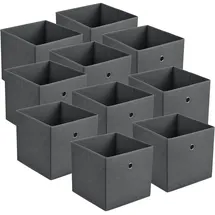 [en.casa] Faltbox 30 x 30 x 28 cm 10-tlg. dunkelgrau