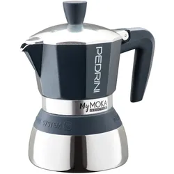Pedrini MyMoka induction, Mokka-Kanne, Braun, Edelstahl, Aluminium, Silikon, Ede