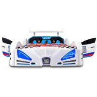 Aktürk Autobett Autobett Kinderbett VERON XRF-3 mit Türen weiß