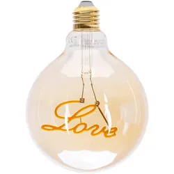 V-Tac 4W LED Filament Leuchtmittel Edison E27 Deko Retro Nostalgie Glühbirne LOVE 1800K warmweiß