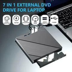 Externes CD/DVD-Laufwerk - DVD-Brenner - USB 3.0 - Schubladen-Einzug - CD/DVD RW - Für PC & Laptop