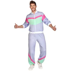 80er Jahre Trainingsanzug lavendel unisex - L