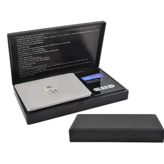 Ruhhy Feinwaage Präzisions-Taschenwaage: Feinwaage bis 500g, 0,1g Genauigkeit, (Digitale-Feinwaage-Set, 1x Digitale Feinwaage), Schmuckwaage mit LCD, TARA, 0,1 g Genauigkeit & Batterien