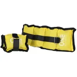 ONE FITNESS Gewichtsmanschette 2er Set 1,5kg Laufgewichte Trainingsgewichte Gelb gelb