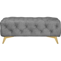 LEONIQUE Polsterhocker »Glynis«, aufwändige Knopfheftung, moderne Chesterfield Optik, Fußfarbe