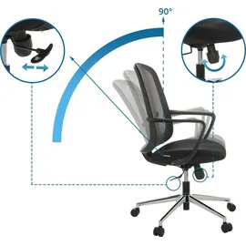 HJH Office Sediolo B Stoff Schwarz