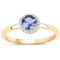 vira jewels Ring 925/- Sterling Silber Tansanit violett 0,53 ct. Ringe Damen