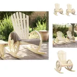Adirondack-schaukelstühle 2 Stk. Massivholz Tanne - Adirondack Sessel - Gartenstuhl - Holzsessel - Gartengeräte - Balkon Möbel