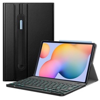 Fintie Tastatur Hülle [Italian Layout] Kompatibel mit Samsung Galaxy Tab S6 Lite 2022/2020 10.4" – Harte und dünne Multi-Positions-Hülle, Schwarz