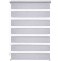 LIEDECO Doppelrollo »Klemmfix«, grau, Polyester