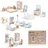 ROBUD Puppenhaus Möbel Holz Set, 23 Teilige, Puppen Zubehör Spielzeug für Mädchen und Jungen